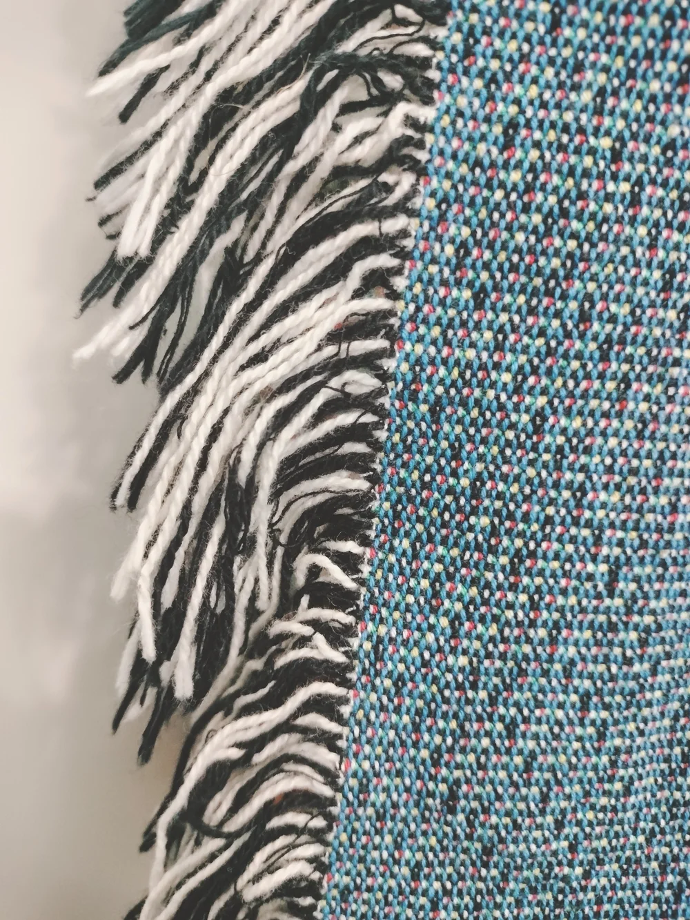 A Policeman's Prayer Woven Throw Blanket in Blue and Cream